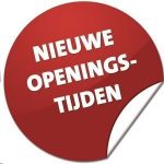 Nieuwe openingstijden!